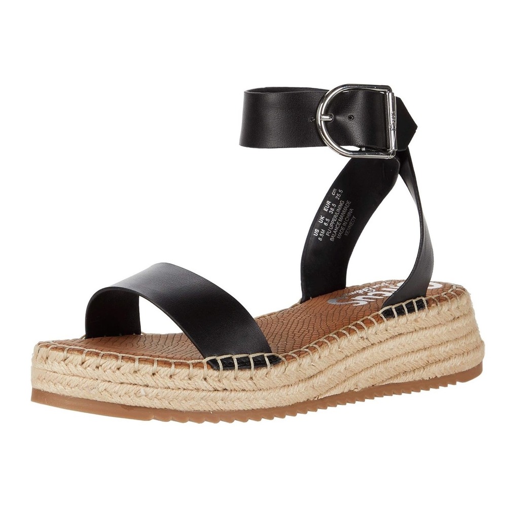 Circus by Sam Edelman Kennedy Espadrille Sandals Women 8M‎ Black Boho Minimalist